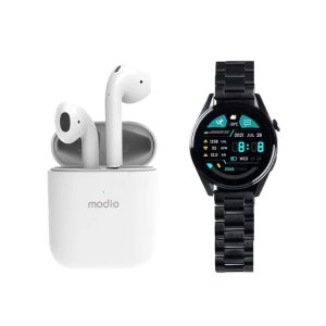Bundle of Modio Smart Watch MR20 and Earbuds RENO-1