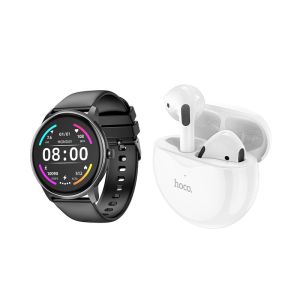 Bundle of Hoco Y4 Smart watch and Hoco EW24 Wireless BT Headset
