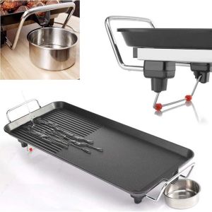 Large countertop non-stick grill with adjustable temperature perfect for frying, grilling and cooking
