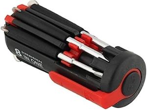 Multifunctional screwdriver set with flashlight